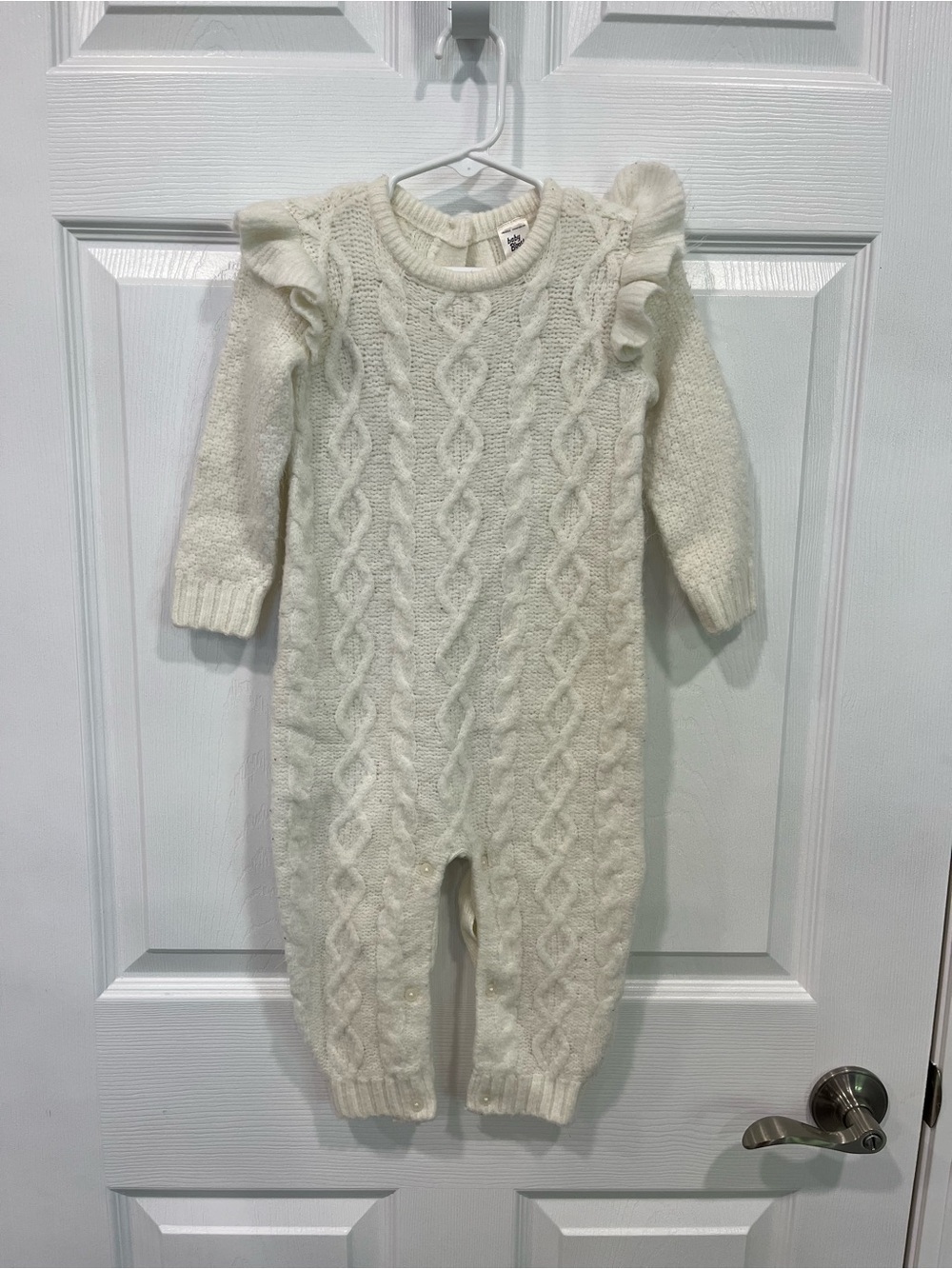 H&M Cream Cable-Knit sweater Baby One-Piece Romper